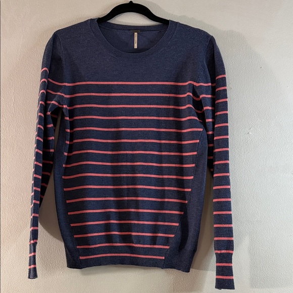 Poof! Other - Poof Striped Knit Sweater Navy Pink Large